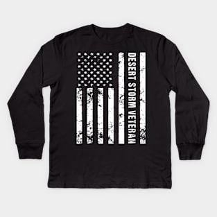 Desert Storm Veteran Kids Long Sleeve T-Shirt